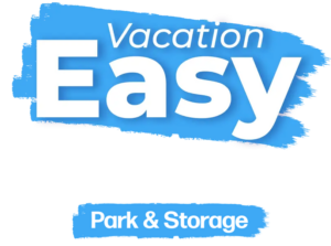 Logo for I-10 RV Park and Storage with the slogan "Vacation Easy."